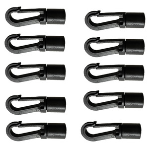 Tow <b>Hooks</b> 6Mm Steel Black Plastic Coated With Safety Gate For <b>Boat</b> Kayak Outdoor Use 10Pcs - Product Image 5