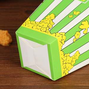 Personalizado pequeño tamaño grande Eco Pla recubierto a rayas liso cine aperitivos papel embalaje cubo <span class=keywords><strong>Pop</strong></span> <span class=keywords><strong>Corn</strong></span> tazas para palomitas de maíz tazón caja - Product Image 5