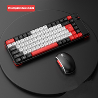 Mignon mini clavier et souris sans fil multi-appareils double mode BT + 2.4G clavier souris ensemble pour ordinateur portable PC de bureau