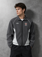 Veste Softshell pour homme 100% nylon, couleur contrastée, coupe-vent, résistante à l'eau, randonnée, logo personnalisé OEM