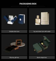 Boîte d'emballage personnalisée avec logo, flacons de parfum en verre vides rechargeables de luxe de 30 ml, 50 ml, 100 ml