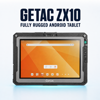 Tablette industrielle robuste Getac ZX10 10,1 pouces, 8 Go de RAM, 128 Go de stockage, processeur Qualcomm Octa Core, écran tactile capacitif