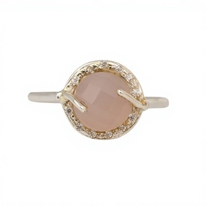Handmade 925 Sterling <b>Silver</b> 12mm Rose Quartz Gemstone Oval Rose Prong Setting <b>Dainty</b> Cocktail Women Designer <b>Ring</b> Fine Jewelry - Product Image 1
