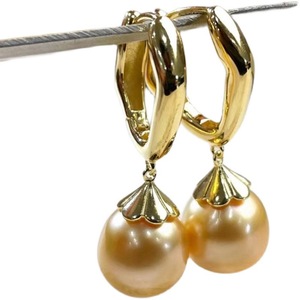 Ensemble de bijoux en argent DIY avec support vide pour boucles d'oreilles en argent S925, perles rondes de 10 à 15 mm, design de boucles d'oreilles pendantes tendance, modèle 21266 - Product Image 3