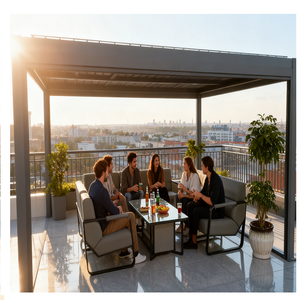 Kit de pergola en aluminium DIY 4x4m avec <span class=keywords><strong>guide</strong></span> d'installation gratuit pour les propriétaires - Product Image 1