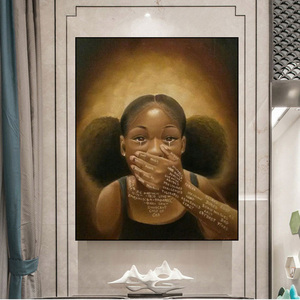 <span class=keywords><strong>Peinture</strong></span> à l'huile sur toile murale africaine 1 pièce, affiche personnalisée - Product Image 6