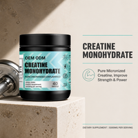 Créatine monohydrate, complément alimentaire en poudre, sans saveur, pour la musculation, étiquette privée OEM