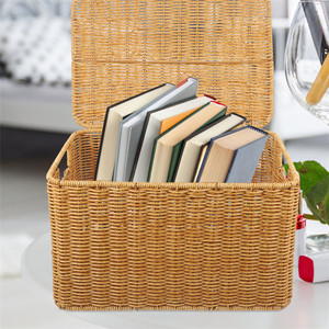 Ventre jonc de mer panier tissé à la main rotin bambou tissage pour organiser cadeau de noël <span class=keywords><strong>tissu</strong></span> paniers de rangement <span class=keywords><strong>tissu</strong></span> - Product Image 3