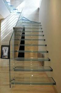 Verre trempé de sécurité stratifié personnalisable 8+8+8mm 8+16+8mm pour entrée de bâtiment, plancher, escalier, salle de bain, mur-rideau extérieur - Product Image 4