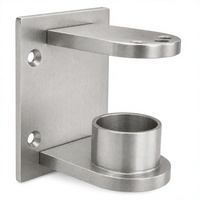 Edelstahl-Glasgeländer-Wandhalterung, Hochbelastbare Rohrstütze, Satin-Silber Balkon-Treppengeländer-Beschlag