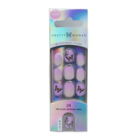 Série Paillettes Douces : Faux Ongles en ABS Forme Amande Longueur Moyenne, Sûrs et Faciles à Appliquer, pour Enfants, ODM, Ongles à Presser