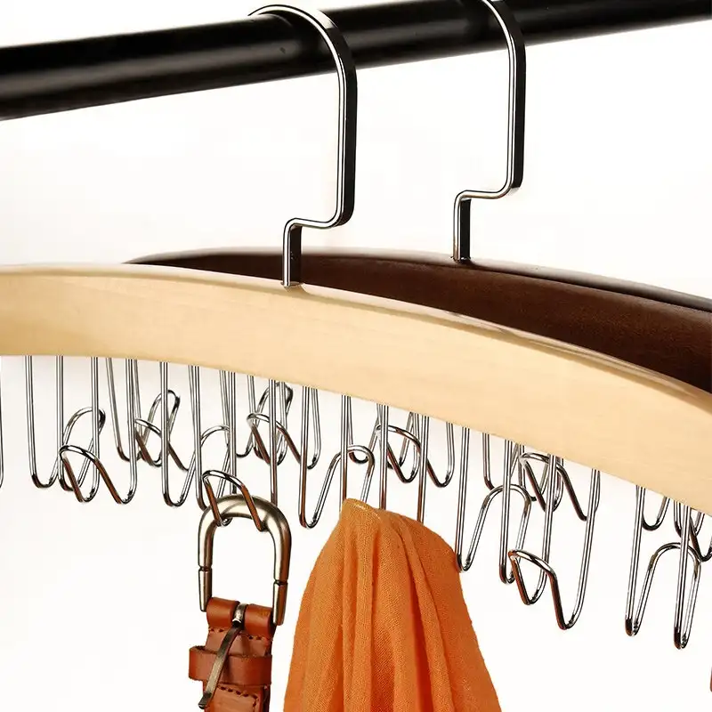 Belt Hanger Belts Belt Hanger 8/12/24 Metal Hook Wooden Closet Organizer Belt Hanger Scarf Hanger For Belts