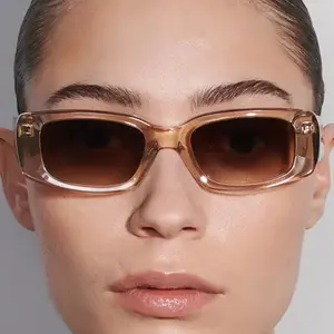 2024 New Arrival Designer Custom Uv400 Shades Sunglasses Logo Square Unisex Shades Sunglasses For Men Women