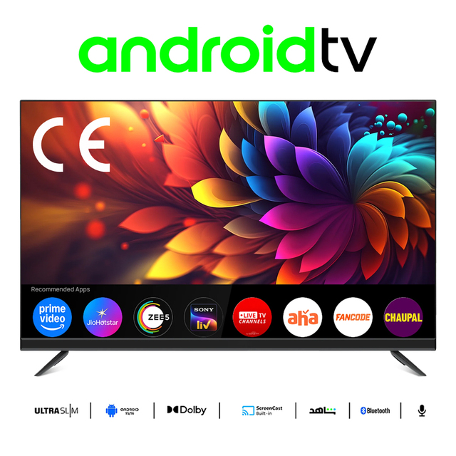 100 Inch 4K HDR10 QLED Frameless Smart TV, Ultra Thin Eye Care Android 16 Television, Factory OEM ODM Wholesale Home Theater TV