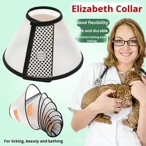 Fabrika özel Anti-Scratch Elizabeth yaka ayarlanabilir plastik Pet kedi kurtarma koni köpeğin postoperatif koruma için - Product Image 5