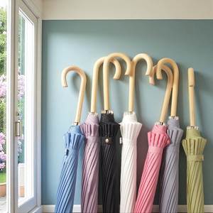 Markdown Sale Size Selectable Large Straight Fiberglass Waterproof High End Girl <b>Umbrella</b> for Women - Product Image 3