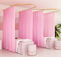 Paravent de Salon Moderne en Acier Inoxydable en Forme de U, Pliable, Réglable et Portable pour Soins de Beauté et Spa