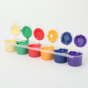 Profesional Mini barato 15ml 6 piezas tira <span class=keywords><strong>de</strong></span> plástico <span class=keywords><strong>macetas</strong></span> chico pintura acrílica tira conjunto para estudiantes - Product Image 4