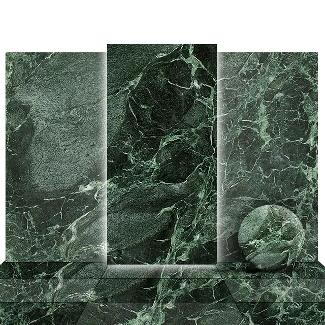Tamanho personalizado verde mármore lajes, telhas para interior e exterior parede revestimento