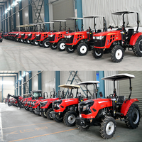 Tracteur agricole diesel compact haute performance 4x4 avec boîte de vitesses 80-120 CV, polyvalent pour l'agriculture et l'aménagement paysager