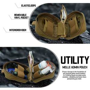 1000D ไนลอนกระเป๋าขนาดเล็กแบบยุทธวิธีพร้อมซิปสองทางสำหรับเสื้อกั๊กเข็มขัดและแคมป์ปิ้งกลางแจ้งเดินป่าใช้ในชีวิตประจำวัน - Product Image 4