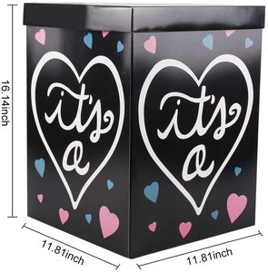Boîte cadeau <span class=keywords><strong>surprise</strong></span> pour révélation de sexe de bébé DIY, fournitures de fête, boîte en papier - Product Image 3
