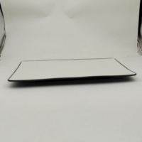 Vente en gros directe de plaque de présentation en mélamine rectangulaire vaisselle en plastique non cassable pour hôtels et restaurants commerciaux