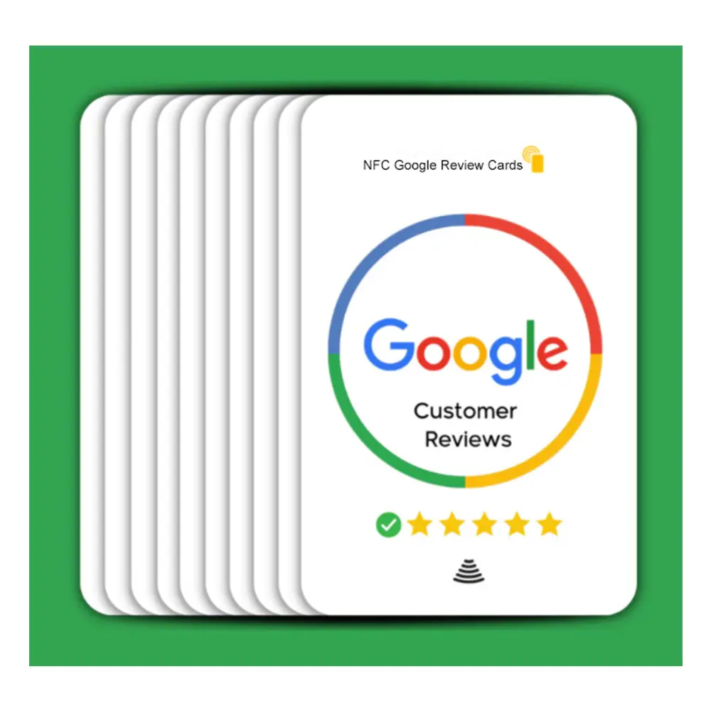 Personalizado programável Google revisão NFC cartão Qr código N213 NFC Google revisão cartões