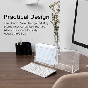 Acrylic chỉ số thẻ hiển thị đứng và chủ thẻ cho các tập tin bàn văn phòng, ghi chú, bưu thiếp, và sử dụng kinh doanh - Product Image 5