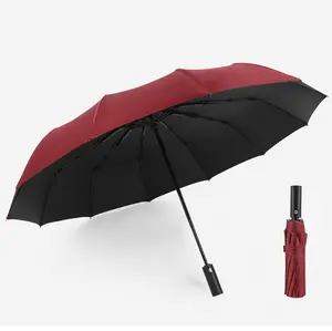 Маленький компактный складной дорожный рюкзак, Прочный автоматический зонт-эпонж с 12 ребрами и черным УФ-покрытием, устойчивый к ветру, для путешествий