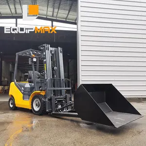 用于货物倾倒叉车装载机的 EQUIPMAX 液压铰接式雪桶