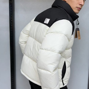 Chaqueta para <span class=keywords><strong>North</strong></span> City con Tecnología de Vanguardia, Estilo Puffer <span class=keywords><strong>Blanco</strong></span>, Delgada, con Cuello Negro, Térmica Blanca, para Invierno, Superficie Lisa - Product Image 3