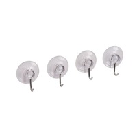 Crochets autocollants transparents en PVC+acier inoxydable, robustes, sans perçage, pour fixation murale dans la douche, la salle de bain, la cuisine, pour suspendre manteaux, clés et autres.