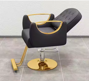 Sillón de Barbería y Salón de Belleza Giratorio, Ajustable, de Cuero de Lujo, Diseño Moderno para Estilistas y Tatuadores - Product Image 6