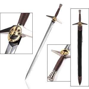 121cm usine pas cher série télévisée le sorceleur vraie arme réplique Geralt <span class=keywords><strong>épée</strong></span> avec gaine en cuir - Product Image 1