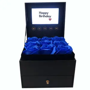 Unggah kotak bunga layar Lcd cantik Video Anda hadiah iklan hadiah personal