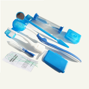 Kit de cuidado dental (8 piezas): cepillo de dientes, hilo dental, cepillo interdental, espejo dental. - Product Image 2