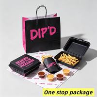 Op maat gemaakte, gebrande verpakkingsoplossingen voor cake- en koffieshop series, dessert- en gebakdozen, hartvormige PP-koude bekers met tas