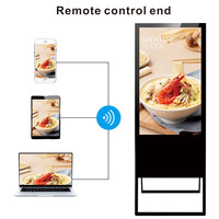 Katlanabilir Su Geçirmez Dijital Reklam Panosu IP65 Ayaklı Taşınabilir LCD Reklam Kiosku Salon Süpermarket Mağaza için Animasyonlu
