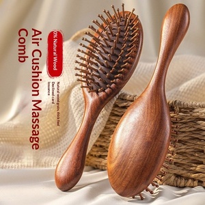 Oferta Especial: Peine Clásico y Moderno para la Prevención de la Caída del Cabello, Peine de Salón con Cojín de Aire, Peine de Madera de Sándalo para Masaje del Cuero Cabelludo y Meridianos - Product Image 1