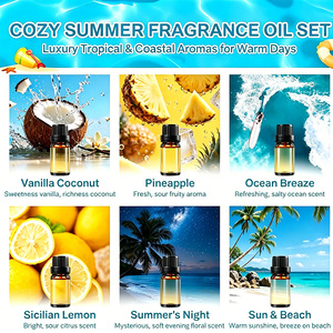 Ensemble de 6 huiles parfumées pour l'été, 10 ml, parfum longue durée, huile parfumée pour la maison, désodorisant, prix le plus bas - Product Image 2