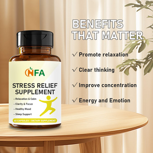 Hot Selling Stress Relief <b>Supplement</b> Capsules with Vitamins Biotin Supports Mood Balance Sleep Aid Pills - Product Image 2