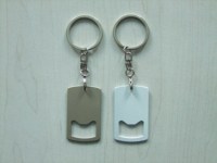 Porte-clés personnalisé vintage tendance en acier inoxydable double face avec décapsuleur créatif et impression fine par sublimation