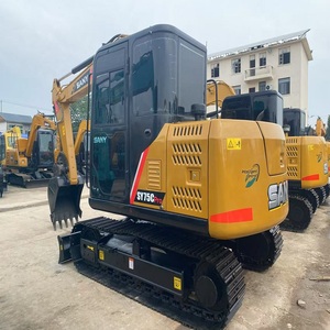 Japón calidad Original usado SANY SY75C Mini excavadora CE EPA buenas condiciones de trabajo núcleo incluido motor bomba de caja de cambios para la venta - Product Image 3