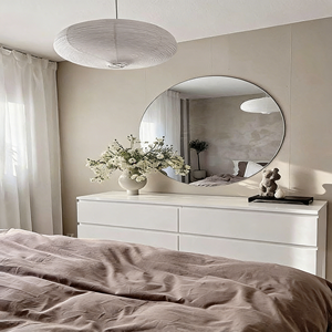 Armoires blanches minimalistes, style nordique, luxe léger, rangement de chambre à coucher, armoire de grande capacité, durable, appartement, hôtel, armoires - Product Image 1