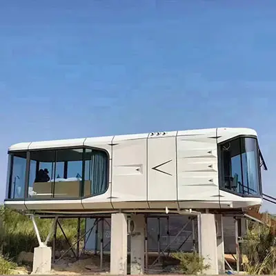 Mobil nakliye prefabrik konteyner ev tekerlekler üzerinde hareketli römork ev