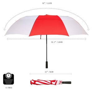 Factory Direct Selling 2 Fold Windproof Travel Golf Umbrella 27 Inch Auto Open Stainless Steel Handle Business Umbrella Size - Product Image 3
