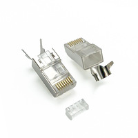 Connecteur réseau GLGW blindé Cat5e RJ45 8 ports 8 cœurs en alliage de cuivre, haute conductivité, fabrication de précision, durable pour