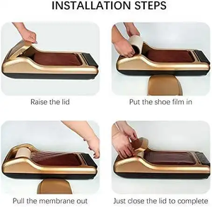 עמיד נגד החלקה היגייני מכונת כיסוי נעליים אוטומטית פלסטיק אלומיניום ציוד ניקוי ביתי אביזרים ספורט יעיל - Product Image 3