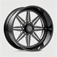 Nouvelles jantes en alliage d'aluminium forgé à profil profond, finition brillante, ajustement universel 22x12 24x14 26x16 6x139.7 8x170 pour 4x4, SUV, pick-up, jantes sport